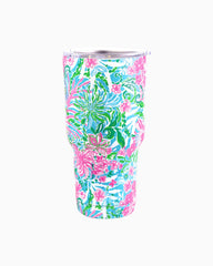 Lilly Pulitzer Insulated Tumbler Amalfi Blue Leaf It Wild | Women Tabletop