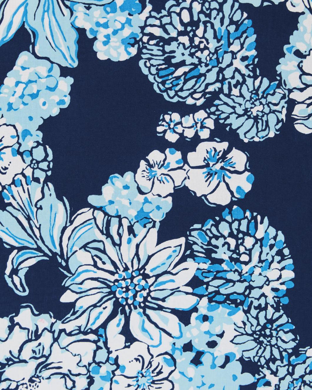 Lilly Pulitzer Iona Sleeveless Top Low Tide Navy Bouquet All Day Engineered Woven Top | Women Tops