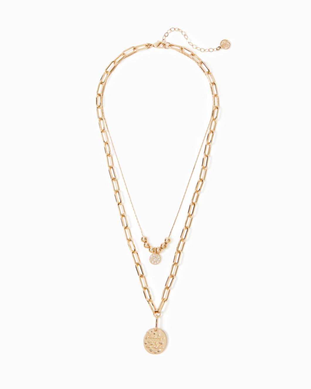 Lilly Pulitzer Island Hopping Necklace Gold Metallic | Women Jewelry