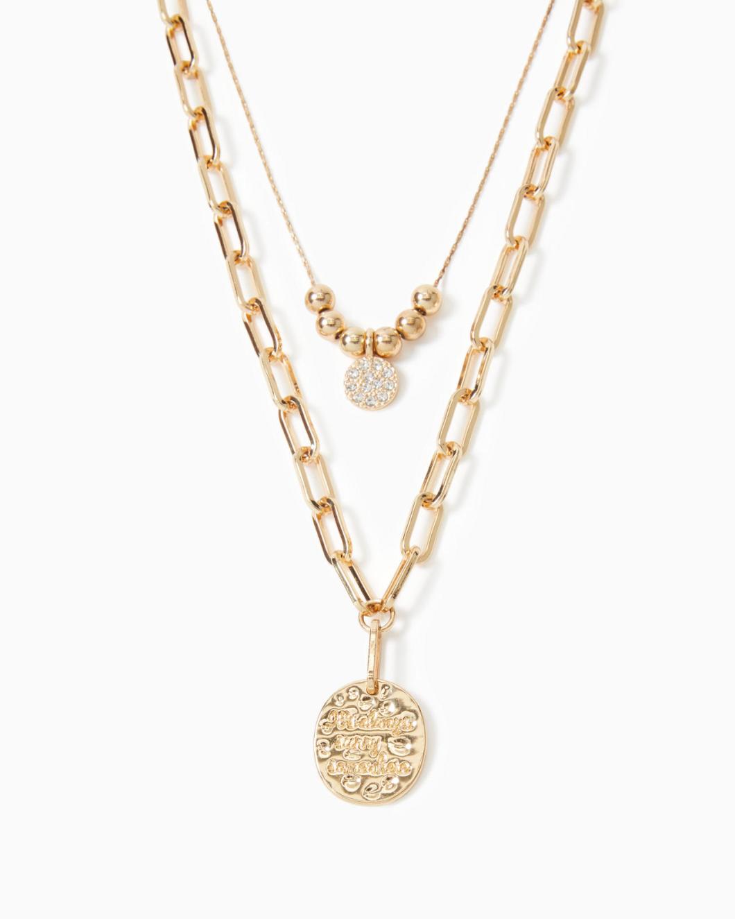 Lilly Pulitzer Island Hopping Necklace Gold Metallic | Women Jewelry