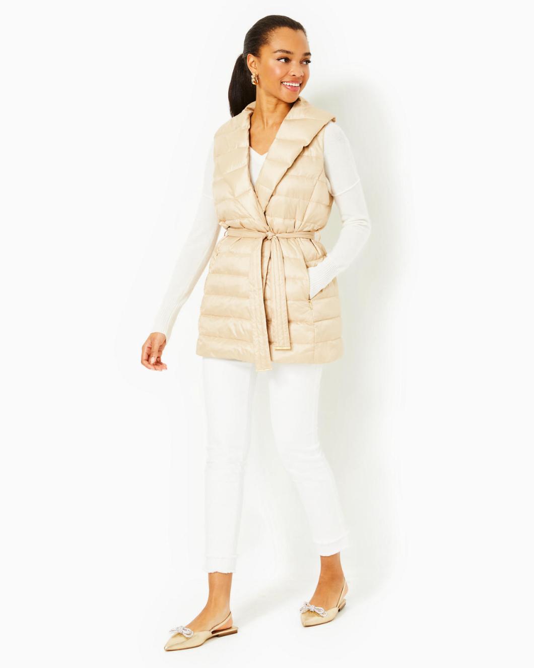 Lilly Pulitzer Islande Puffer Vest Sand Bar | Women Tops