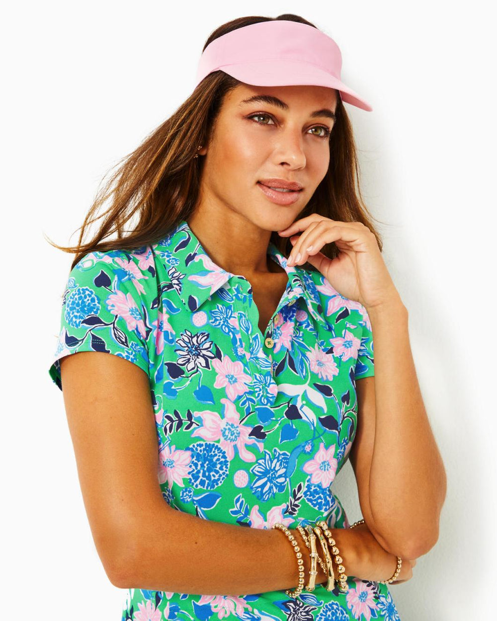 Lilly Pulitzer Its A Match Visor Conch Shell Pink | Women Hats &amp; Hair