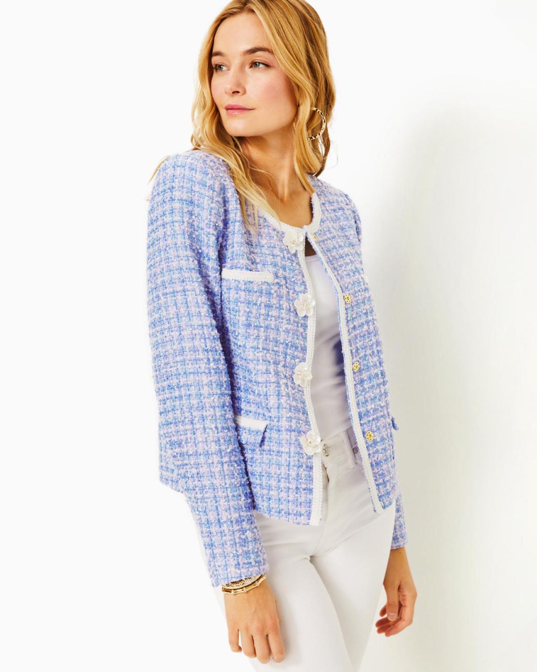 Lilly Pulitzer Jaden Jacket Lark Lilac Swirl Boucle | Women Tops