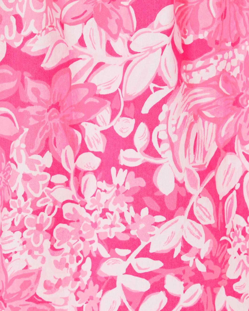 Lilly Pulitzer Jamielynn Cotton Top Roxie Pink Shadow Dancer Engineered Woven Top | Women Tops