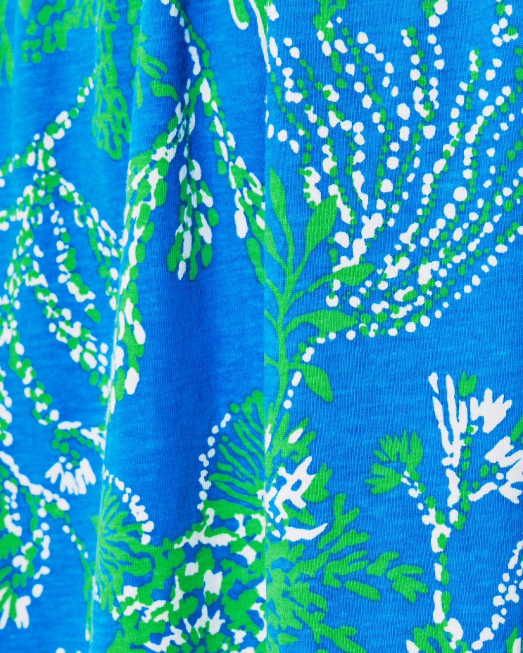 Lilly Pulitzer Jannie V-Neck Cotton Dress Briny Blue A Bit Salty | Women Swing Dresses