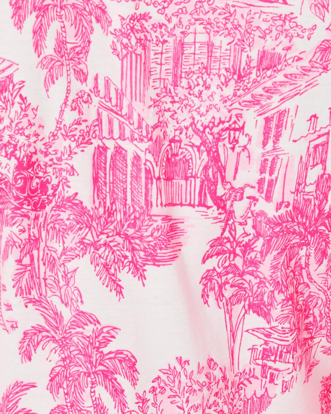 Lilly Pulitzer Jannie V-Neck Cotton Dress Resort White Pb Anniversary Toile | Women Swing Dresses