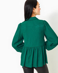 Lilly Pulitzer Jaylene Jacquard Top Evergreen Party Animal Jacquard | Women Tops