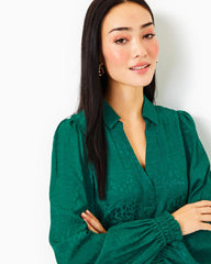 Lilly Pulitzer Jaylene Jacquard Top Evergreen Party Animal Jacquard | Women Tops