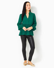 Lilly Pulitzer Jaylene Jacquard Top Evergreen Party Animal Jacquard | Women Tops