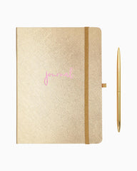 Lilly Pulitzer Journal With Pen Gold Metallic | Women Office Supplies &amp; Stationery