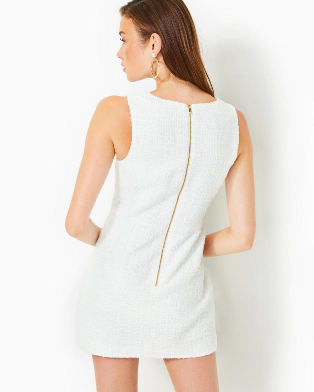 Lilly Pulitzer Kalinara Skirted Romper Resort White Swirl Boucle | Women Rompers &amp; Jumpsuits