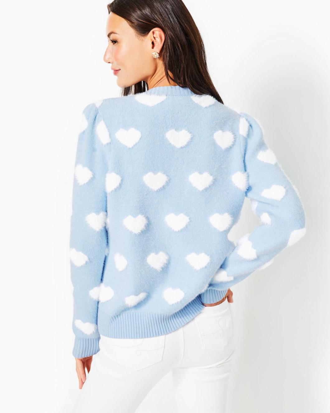 Lilly Pulitzer Keane Cardigan Brava Blue Hearts Jacquard | Women Tops