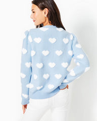 Lilly Pulitzer Keane Cardigan Brava Blue Hearts Jacquard | Women Tops