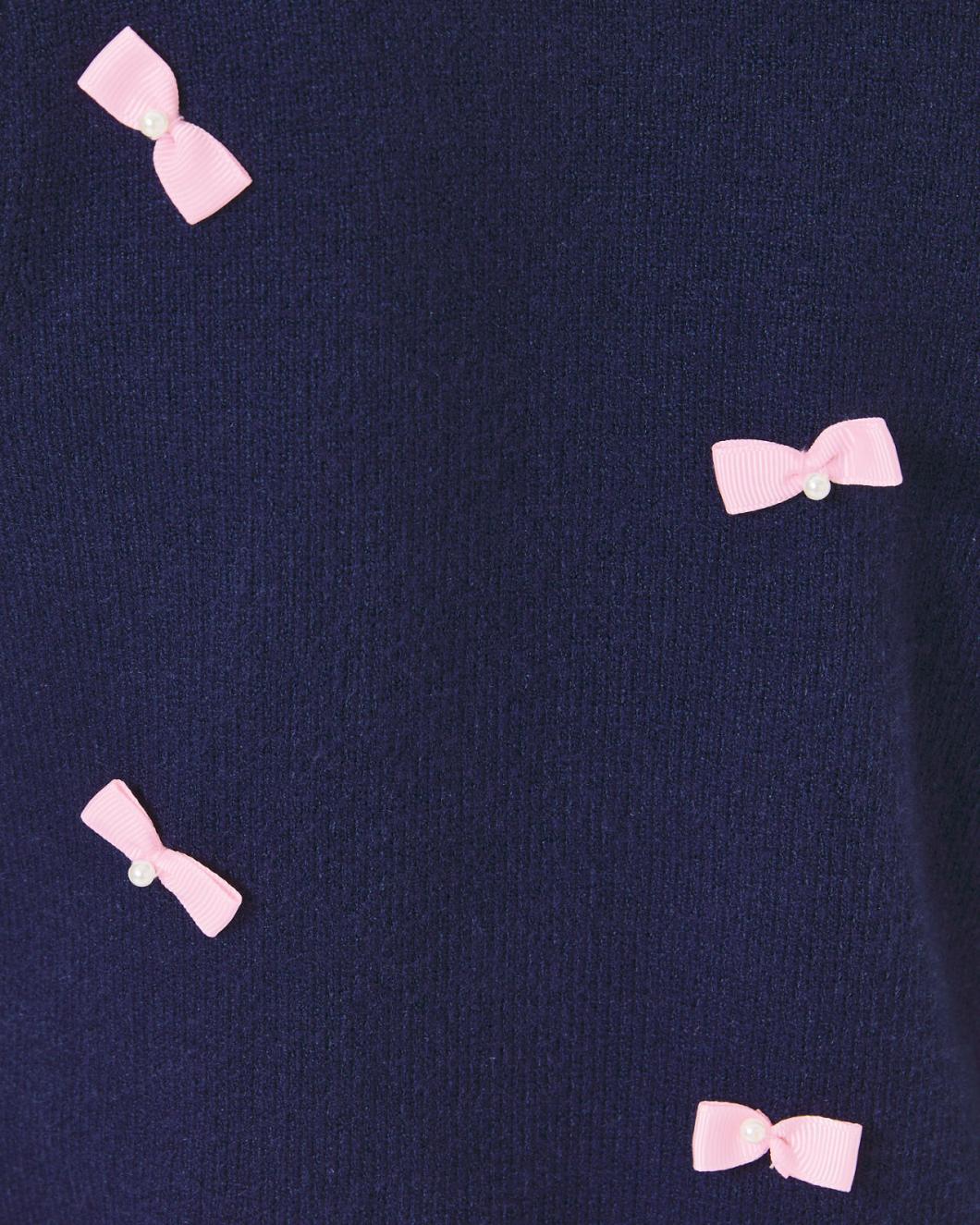 Lilly Pulitzer Keane Cardigan Low Tide Navy Tossed Bows | Women Tops