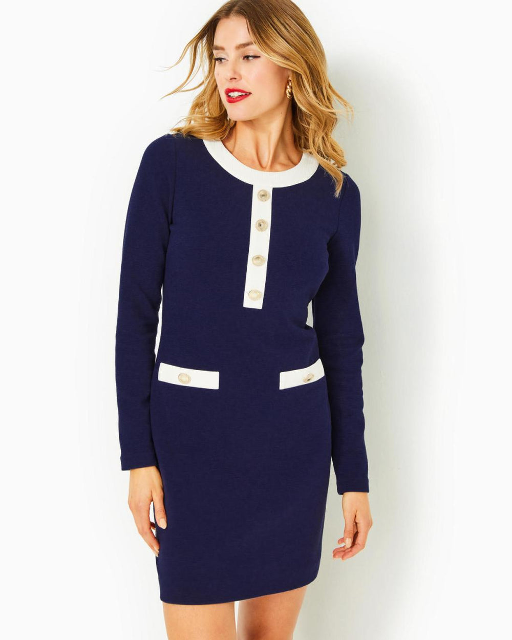Lilly Pulitzer Kennedy Shift Dress True Navy | Women Shift Dresses