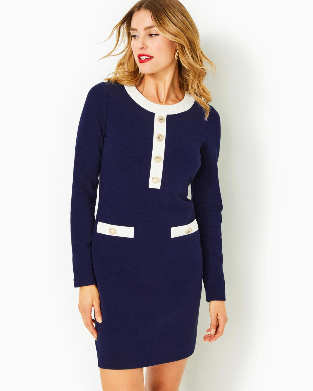 Lilly Pulitzer Kennedy Shift Dress True Navy | Women Shift Dresses