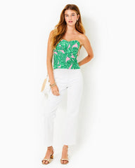 Lilly Pulitzer Kylo Strapless Bustier Top Conch Shell Pink Lets Go Bananas | Women Tops