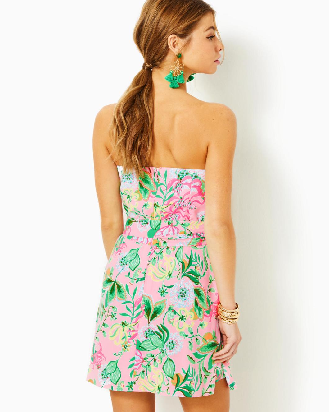 Lilly Pulitzer Kylo Strapless Skirted Romper Multi Via Amore Spritzer | Women Rompers &amp; Jumpsuits
