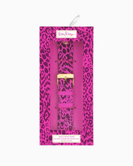 Lilly Pulitzer Leather Apple Watch Band Cerise Pink Pattern Play | Women Phone &amp; Tech