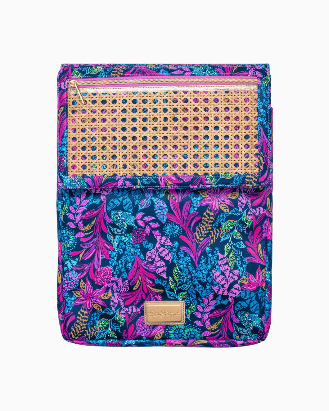 Lilly Pulitzer Leatherette Laptop Sleeve Aegean Navy Calypso Coast | Women Phone &amp; Tech