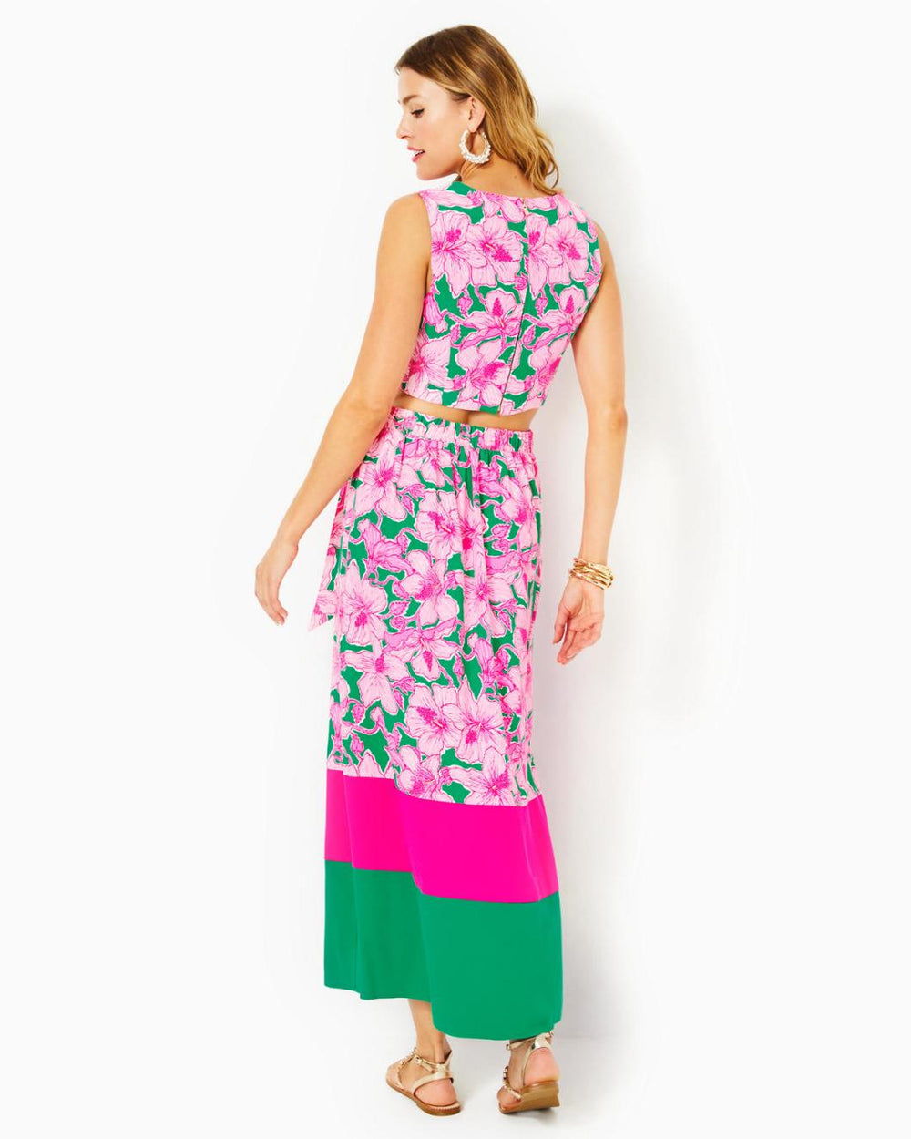 Lilly Pulitzer Leif Maxi Set Kelly Green Hibis Kiss | Women Rompers &amp; Jumpsuits