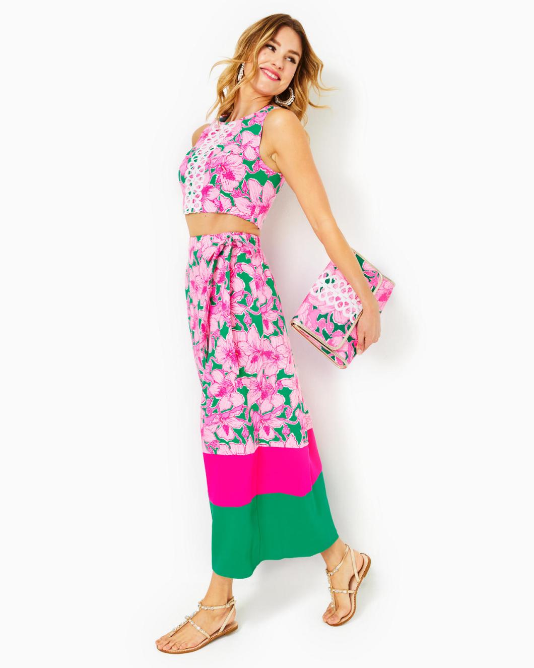 Lilly Pulitzer Leif Maxi Set Kelly Green Hibis Kiss | Women Rompers &amp; Jumpsuits