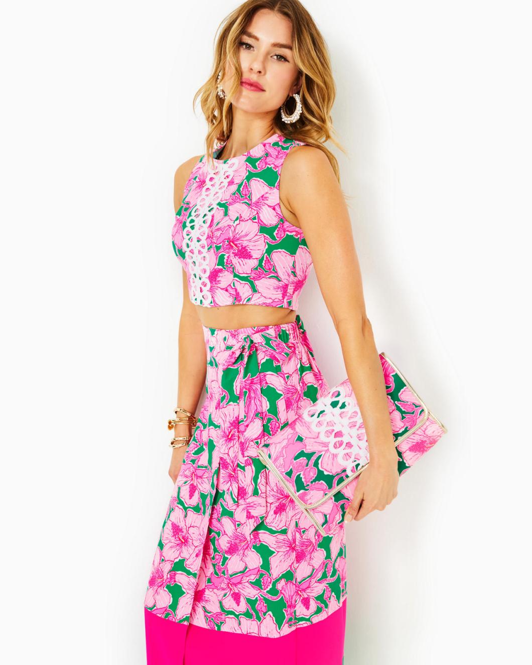 Lilly Pulitzer Leif Maxi Set Kelly Green Hibis Kiss | Women Rompers &amp; Jumpsuits