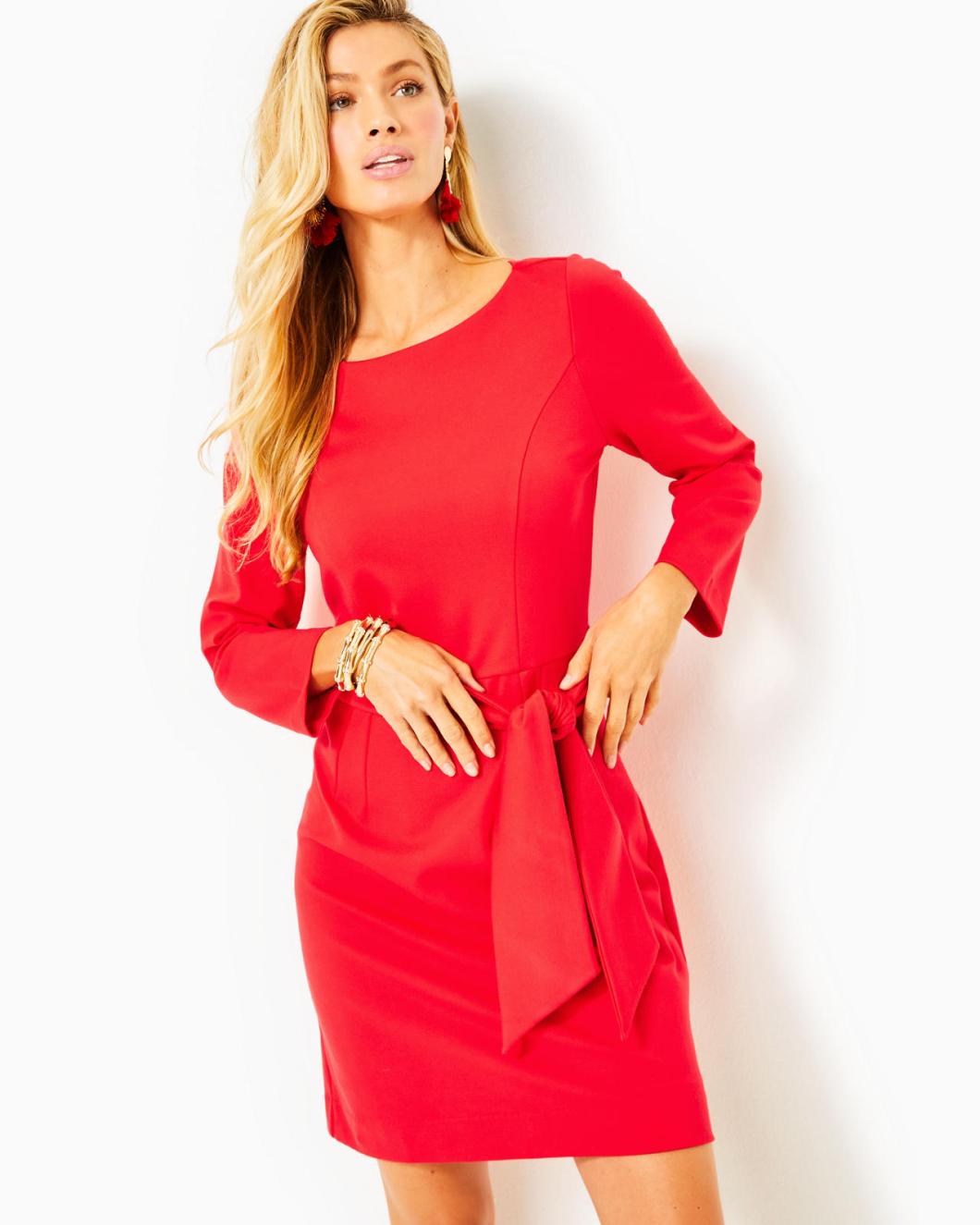 Lilly Pulitzer Leighton Straight Fit Dress Amaryllis Red | Women Straight Dresses