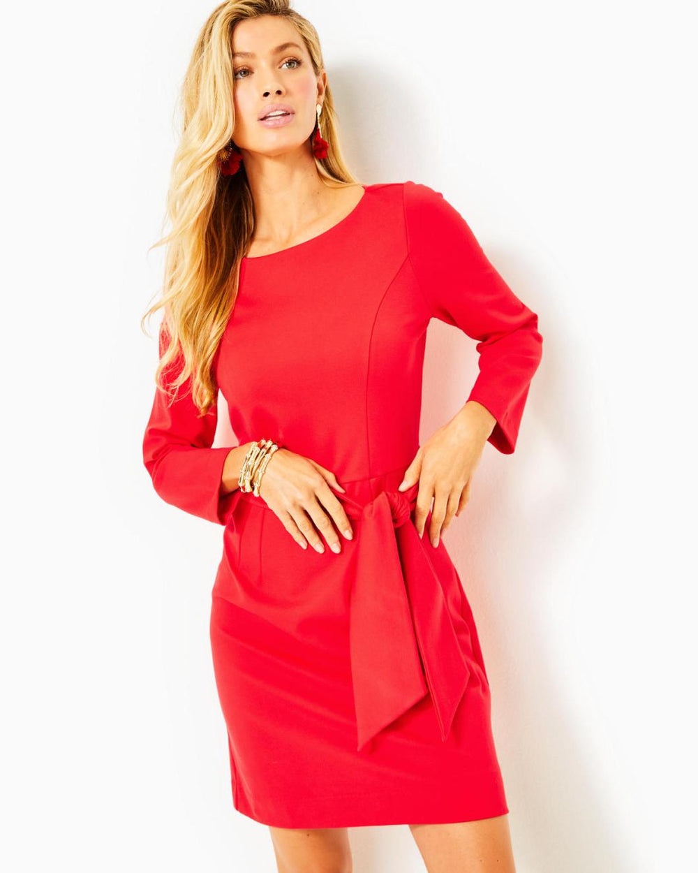 Lilly Pulitzer Leighton Straight Fit Dress Amaryllis Red | Women Straight Dresses