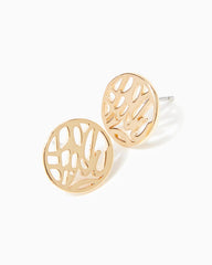 Lilly Pulitzer Lilly Logo Earrings Gold Metallic | Women Jewelry