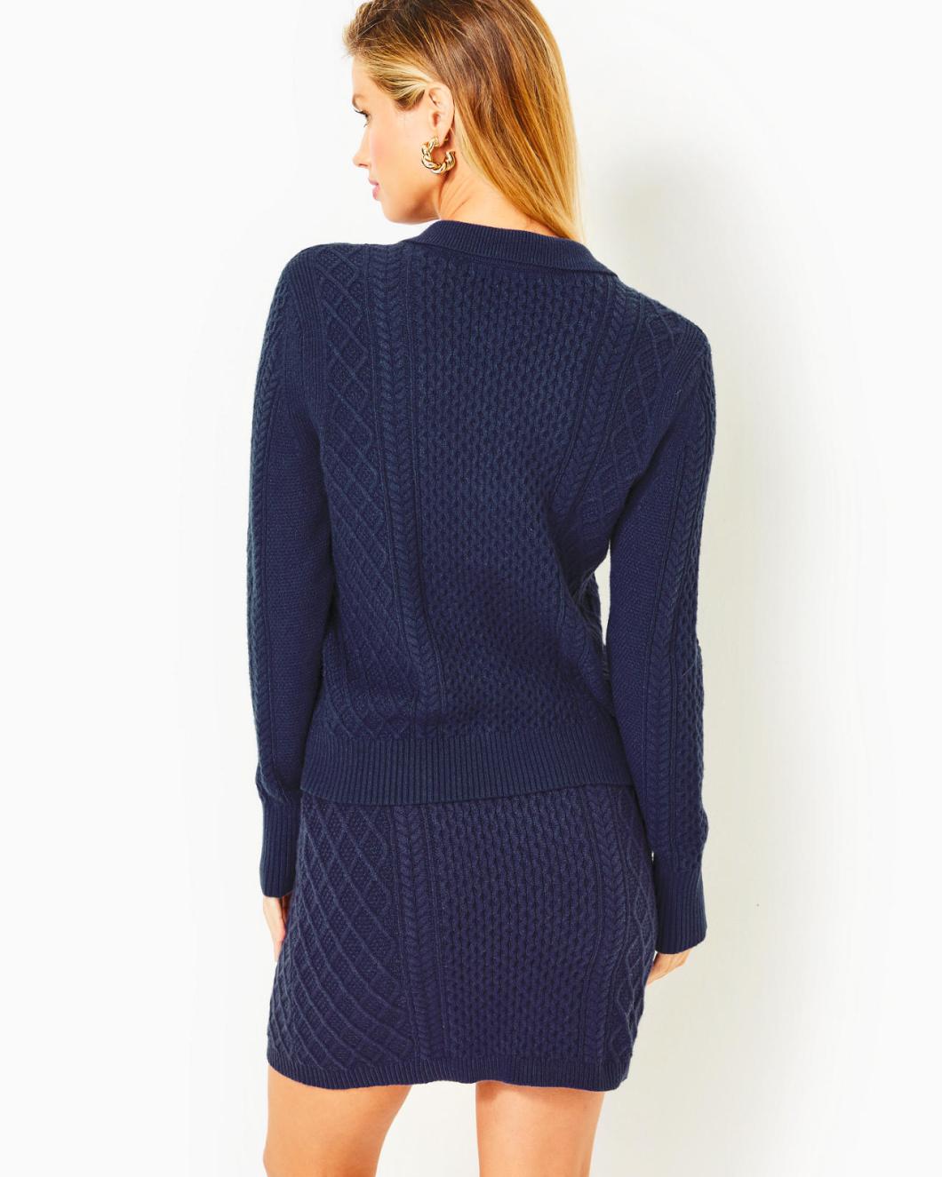 Lilly Pulitzer Lizona Sweater Skirt Low Tide Navy | Women Bottoms