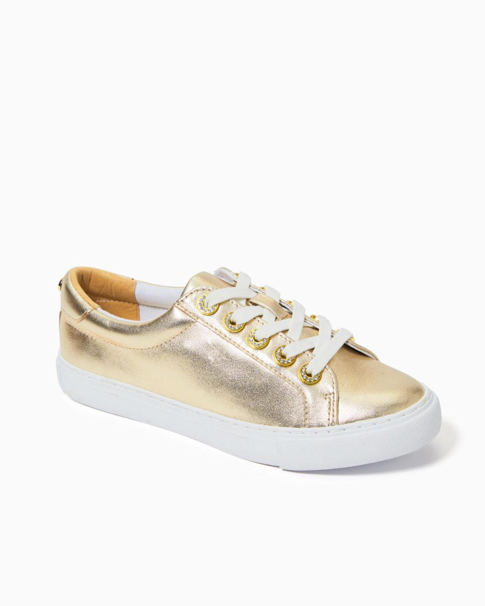 Lilly Pulitzer Lux Hallie Sneaker Gold Metallic | Women Shoes