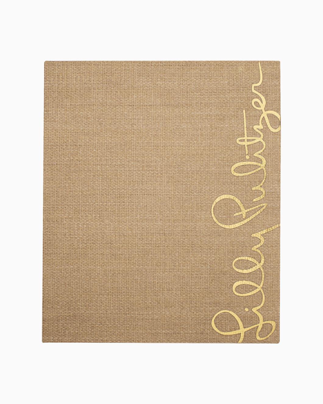 Lilly Pulitzer Luxe Binder With Pouch Set Amalfi Blue Leaf It Wild | Women Office Supplies &amp; Stationery