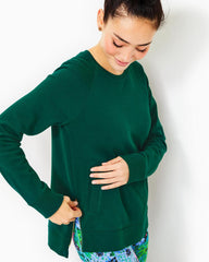 Lilly Pulitzer Luxletic Beach Comber Pullover Evergreen | Women Tops