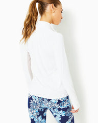 Lilly Pulitzer Luxletic Marion Half-Zip Sunguard Resort White | Women Tops