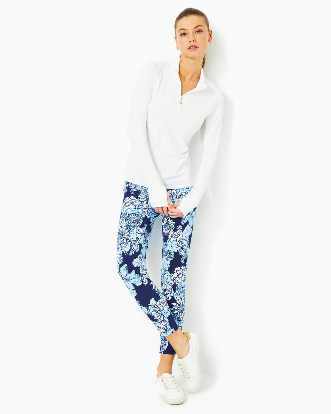 Lilly Pulitzer Luxletic Marion Half-Zip Sunguard Resort White | Women Tops