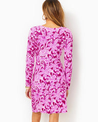 Lilly Pulitzer Lynn Long Sleeve Twist Dress Mulberry Wild Ride | Women Fitted Dresses