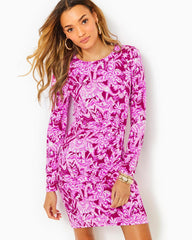 Lilly Pulitzer Lynn Long Sleeve Twist Dress Mulberry Wild Ride | Women Fitted Dresses