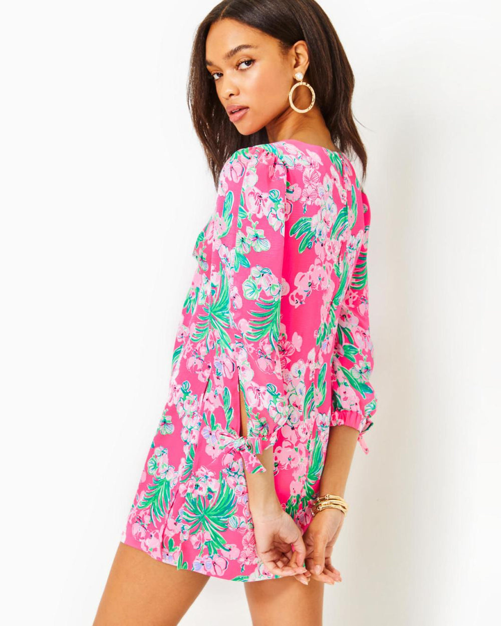 Lilly Pulitzer Maude Long Sleeve Romper Roxie Pink Worth A Look | Women Rompers &amp; Jumpsuits