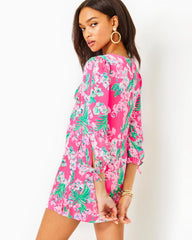 Lilly Pulitzer Maude Long Sleeve Romper Roxie Pink Worth A Look | Women Rompers &amp; Jumpsuits