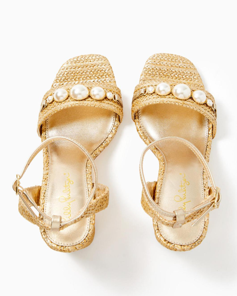 Lilly Pulitzer May Sandal Gold Metallic | Women Shoes