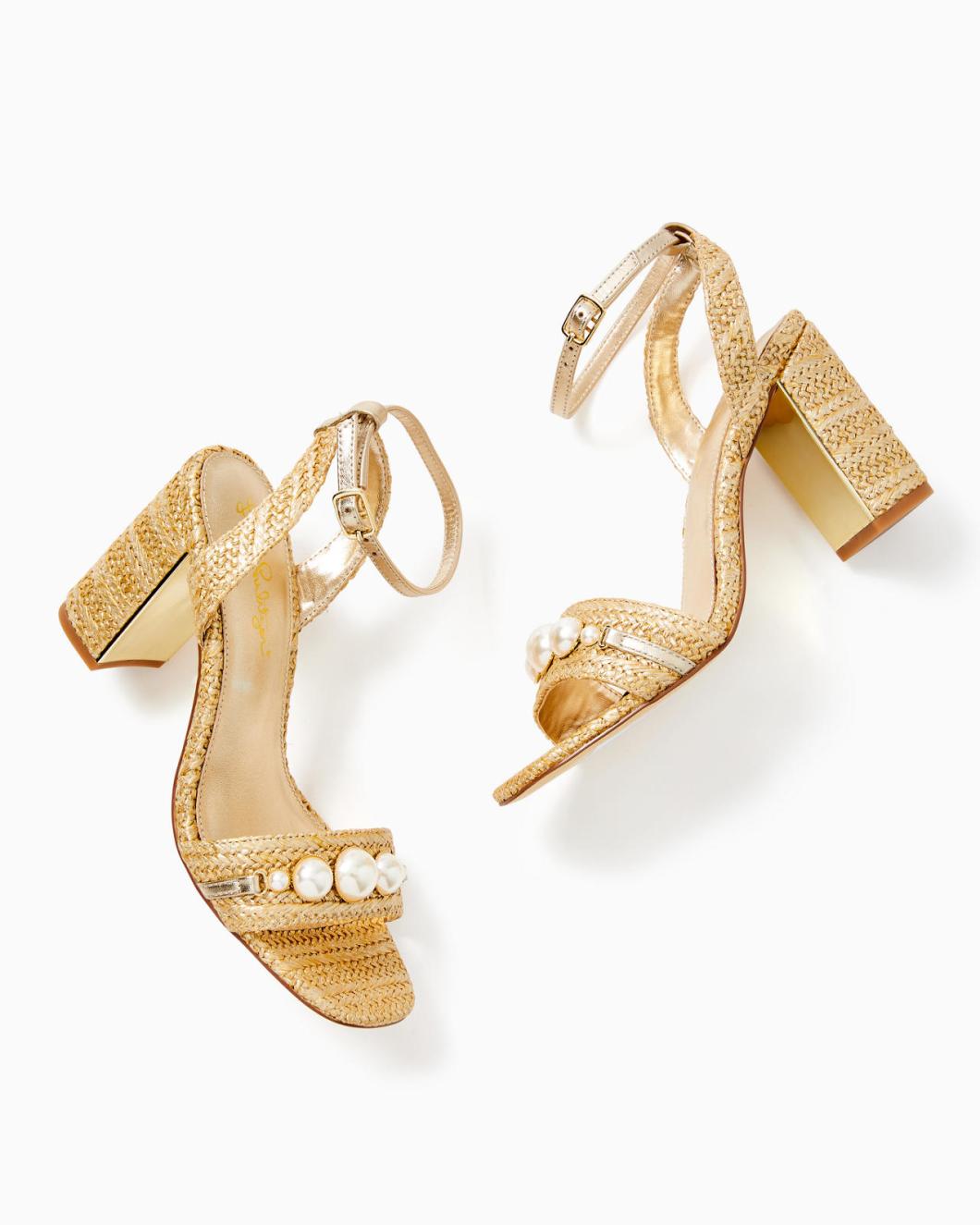 Lilly Pulitzer May Sandal Gold Metallic | Women Shoes