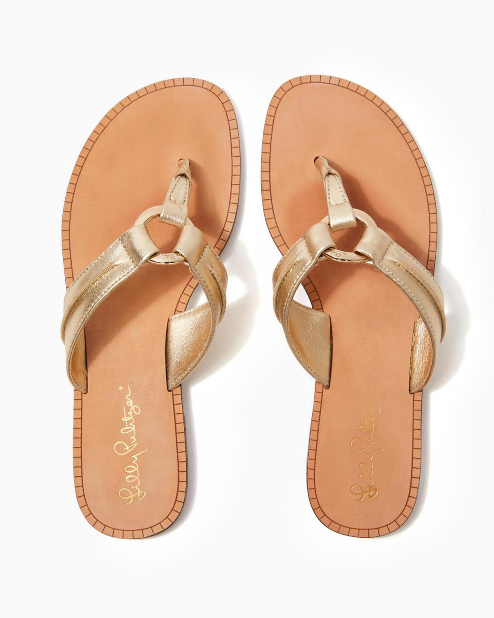 Lilly Pulitzer Mckim Sandal Gold Metallic | Women Shoes