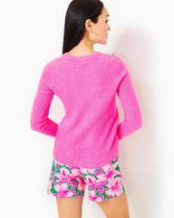 Lilly Pulitzer Morgen Sweater Heathered Cerise Pink | Women Tops