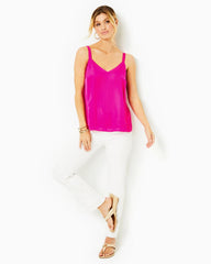 Lilly Pulitzer Nadia Satin Cami Pink Palms | Women Tops