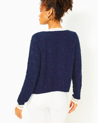 Lilly Pulitzer Nalayna Cardigan Low Tide Navy | Women Tops