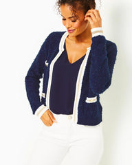 Lilly Pulitzer Nalayna Cardigan Low Tide Navy | Women Tops