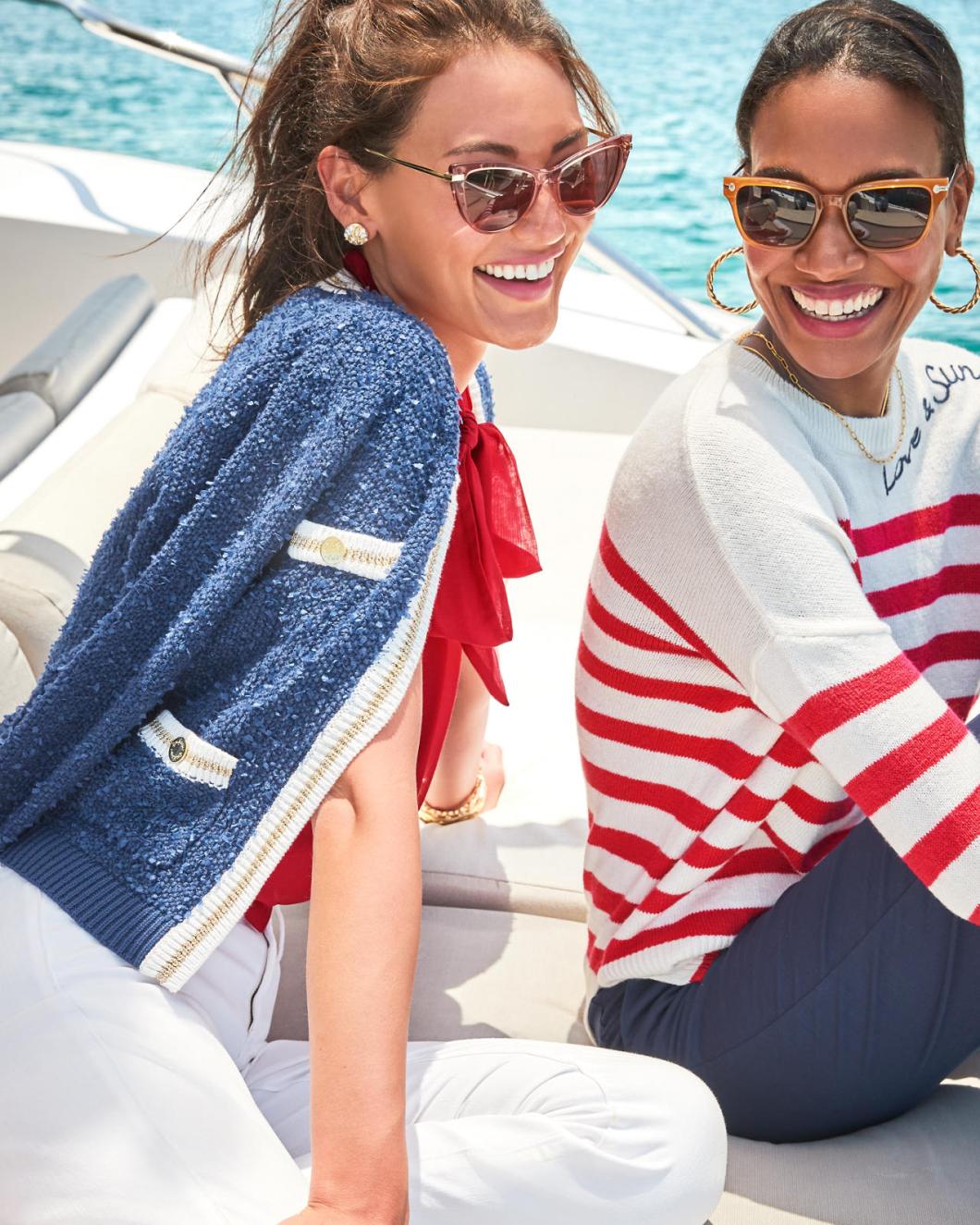 Lilly Pulitzer Nalayna Cardigan Low Tide Navy | Women Tops