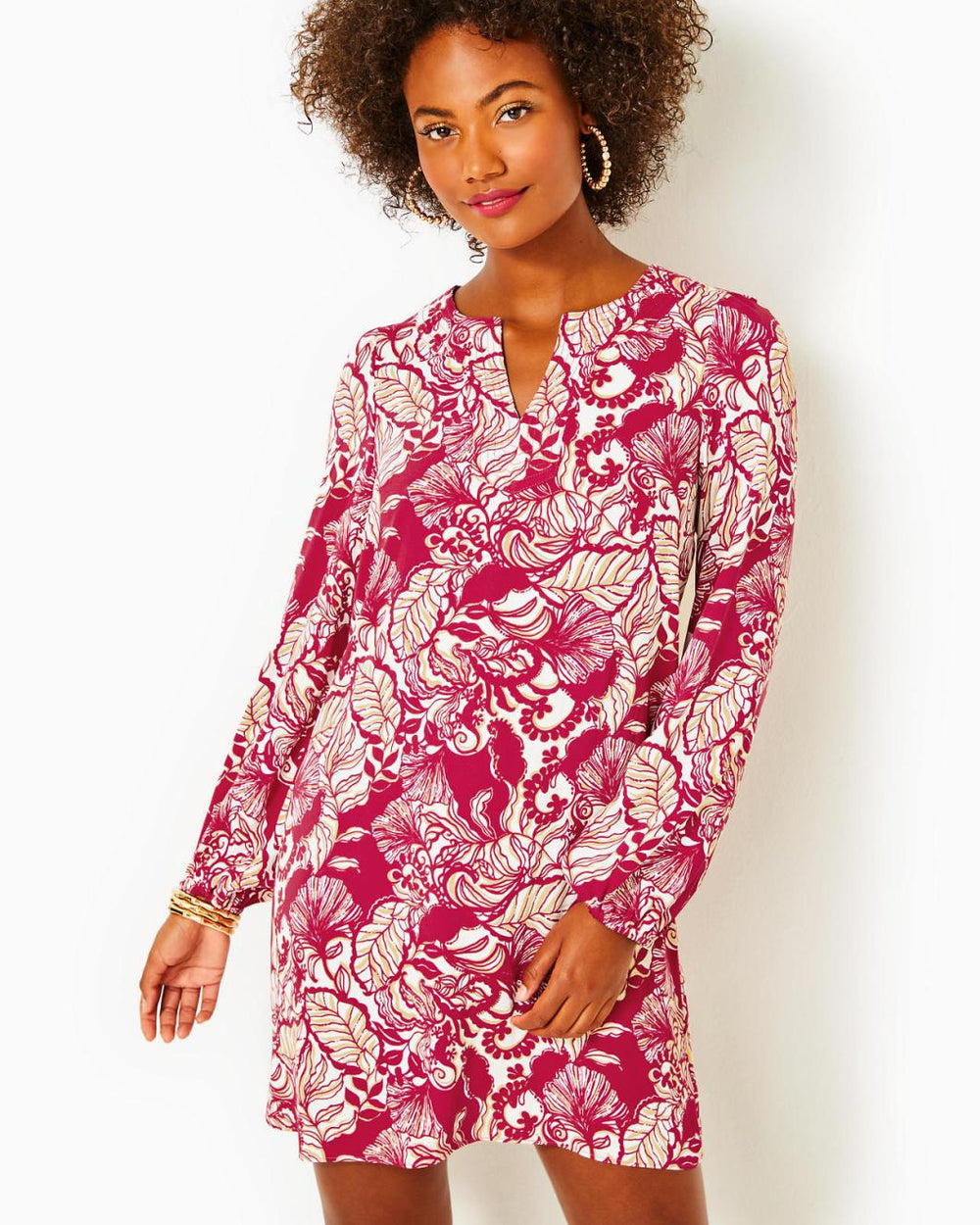 Lilly Pulitzer Olivine A-Line Dress Poinsettia Red Island Vibes | Women A-Line/Easy Dresses