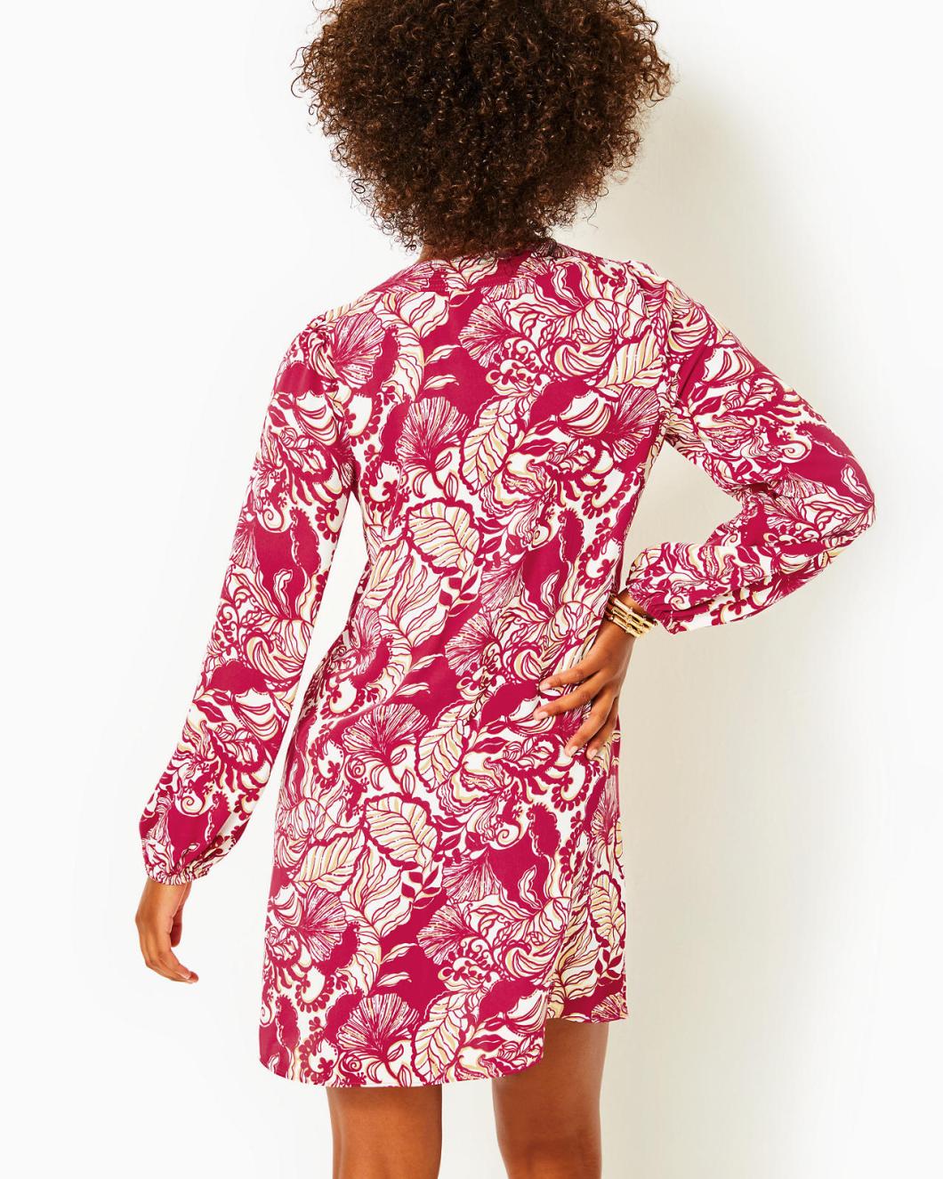 Lilly Pulitzer Olivine A-Line Dress Poinsettia Red Island Vibes | Women A-Line/Easy Dresses